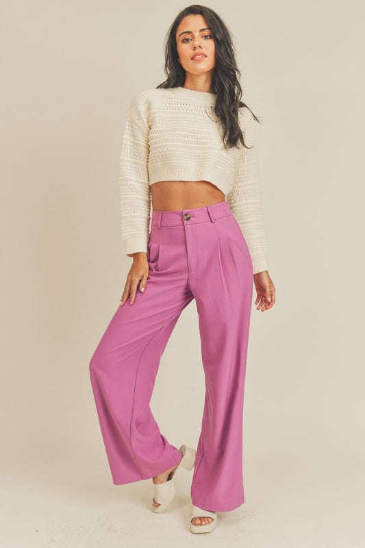Pleated Orchid Pants