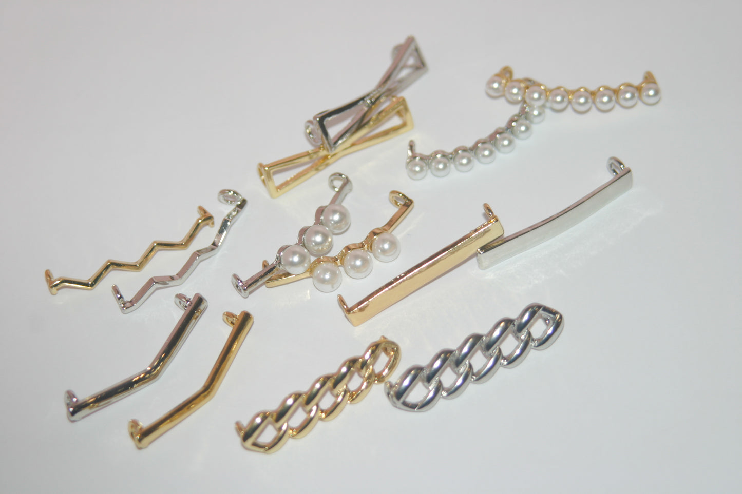 Gold and Silver Shoe Lace Charms
